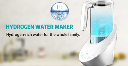 Countertop hydrogen water maker pitcher with electrolysis base for private-label brands
